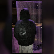 AIVWEAR Water-Reactive Leopard Puffer Jacket